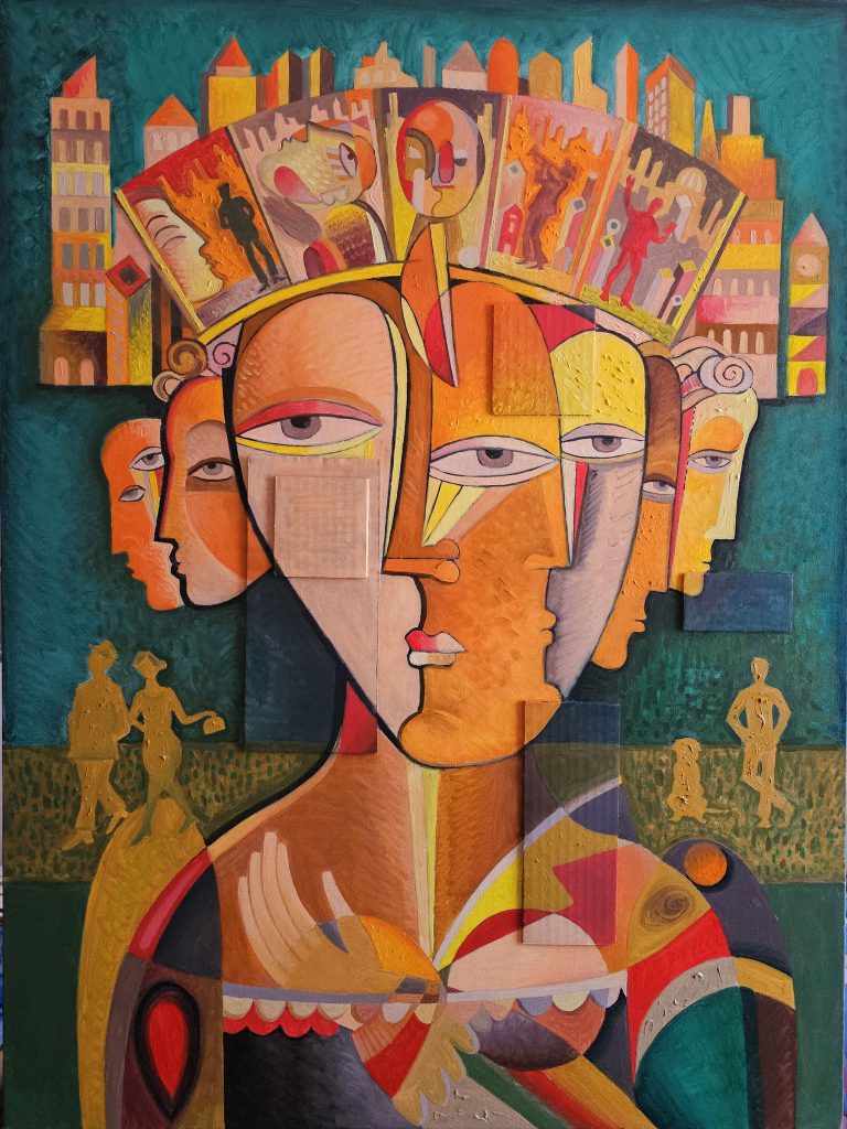 Modern Artwork, The Sage and His Muse by Van Hovak